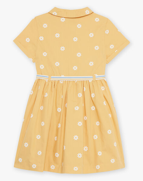 Robe chemise jaune à fleurs FASOLETTE / 23E2PF82ROBB105