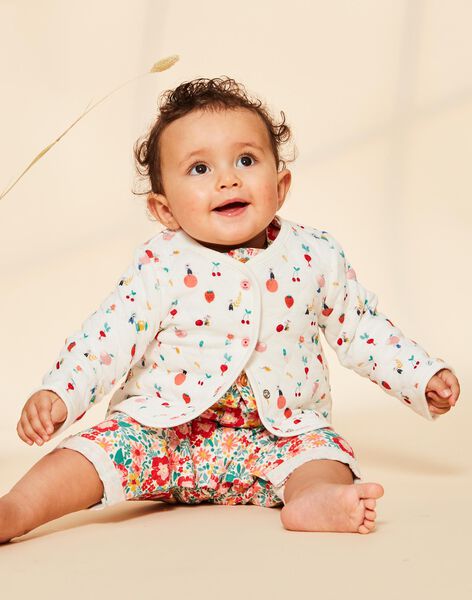 Gilet en tubique écrue avec surpiqures FADINA / 23E1BFB2CAR001