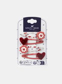 Barettes coeurs et fleurs NOLIETTE / 25H4PF73BRT001