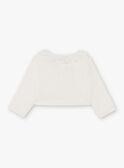 Cardigan écru manches longues enfant fille TAYEPETTE / 20E2PFZ1CAR001