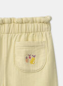 Pantalon jaune brodé MLAPANETTE / 25E2PFK1PANB104