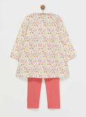 Chemise de nuit blanche et rose REJIPETTE / 19E5PF72CHN000