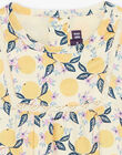 Blouse vanille en satin à fruits FAPENNY / 23E1BFO1CHE114