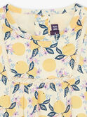 Blouse vanille en satin à fruits FAPENNY / 23E1BFO1CHE114
