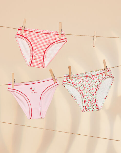 Lot de 3 culottes assorties en coton biologique FLOCAETTE / 23E5PFH1SLI309