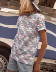 T-shirt bleu à imprimé requins FLYCHOAGE / 23E3PGR2TMCC226