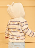 Gilet à capuche jacquard animaux LAUSAMA / 24H1BGS1GILA011