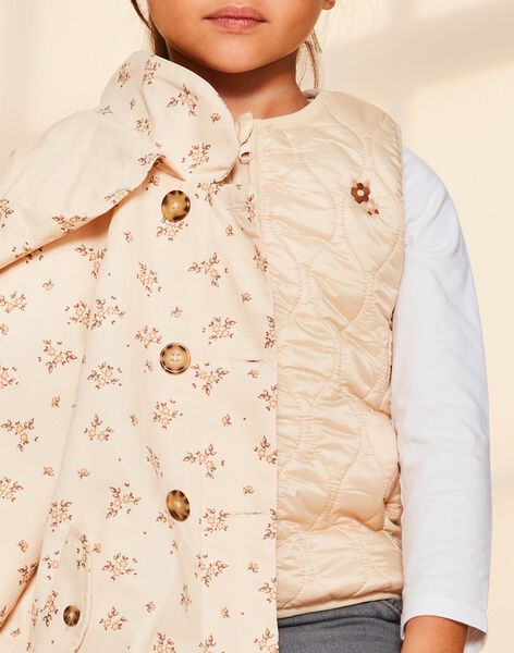 Parka beige 3 en 1 à fleurs FRATERETTE / 23E2PF51PAR808