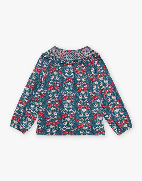 Blouse vert pin fleurie DUIBLETTE / 22H2PFZ1CHEG633