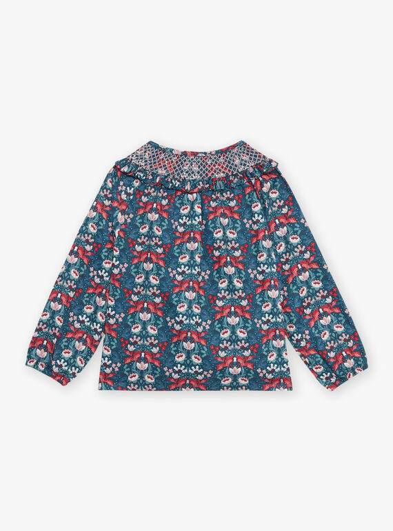Blouse vert pin fleurie DUIBLETTE / 22H2PFZ1CHEG633
