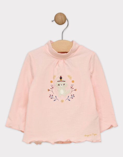 Col Roule Rose Bebe Fille