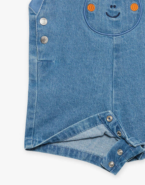 Salopette courte bleue en denim FAROMEO / 23E1BGS2SACP272