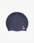 Bonnet de piscine bleu marine à pois blancs FRYBONETTE / 23E4PFL1D4Y070