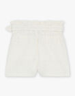 Short écru à broderies fantaisie FRESHOETTE / 23E2PFI1SHO005