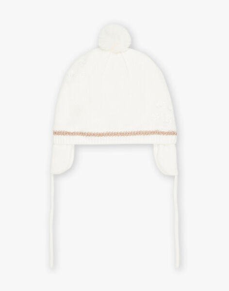 Bonnet blanc en tricot DRABROETTE / 22H4PFN2BON001