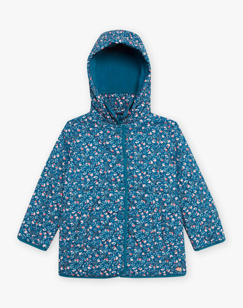 Veste matelassée à capuche bleu canard DRAMIETTE / 22H2PFG1VES714