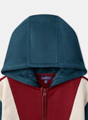 Sweat à capuche Tricolore LAROAGE / 24H3PGR1SWE714