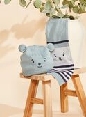 Bonnet vert d'eau en tricot avec découpe oreilles 3D FILUCAS / 23E4BG51BON614