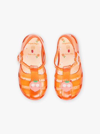 Sandales de plage orange bébé fille CAMEDETTE / 22N10BF42D34400