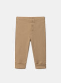 Legging marron clair avec boutons décoratifs Bébé Garçon NADENIS / 25H1BGK1LGA014