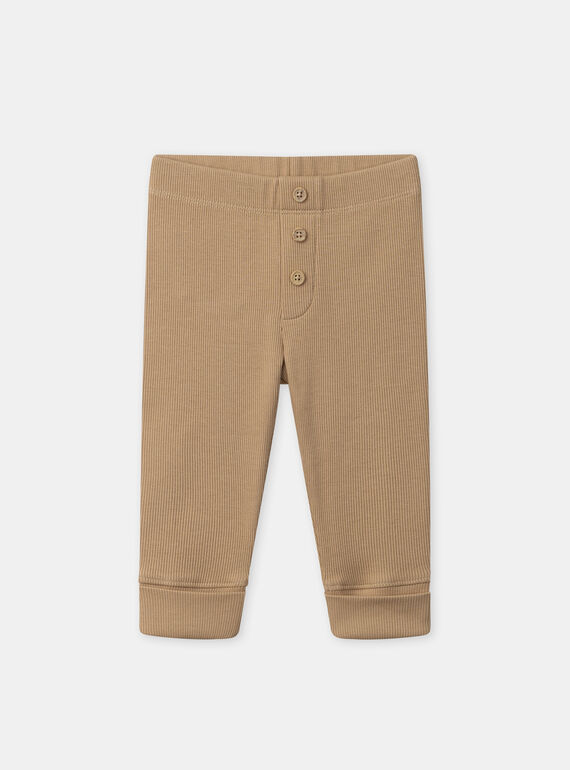 Legging marron clair avec boutons décoratifs Bébé Garçon NADENIS / 25H1BGK1LGA014