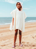 Poncho de bain écru à capuche  MRUCAPETTE / 25E4PFC3CDB001