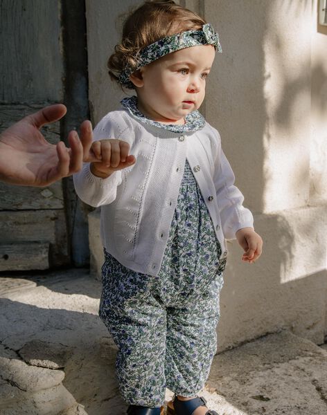 Gilet écru en tricot ajourés FANORA / 23E1BFN1CAR001