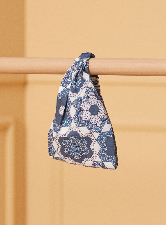 Bandeau bleu et blanc à imprimé fleuri LACHLOE / 24H4BFJ1BAN001