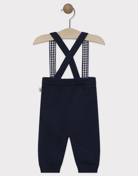 Pantalon A Bretelles Bebe Garcon Bleu Marine