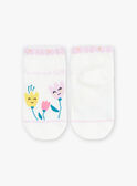 Chaussettes basses écrues à motif fleurs FLEWETTE / 23E4PFS1SOB001