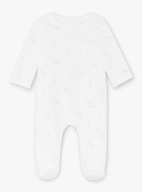 Dors bien en velours imprimé blanc bébé mixte ZOSACHA / 21E0NMG5GRE000