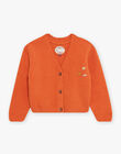 Gilet en maille chenille orange DOCARDETTE / 22H2PFF1CAR405