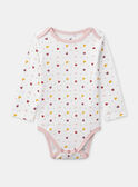 Lot de 2 bodies à rayures rose ou imprimés coeurs Bébé Fille NEFANNY / 25H5BFC1BDL001