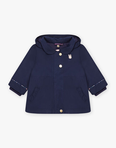 Manteau à capuche 2 en 1 bleu marine DINORA / 22H1BFG1PAR070