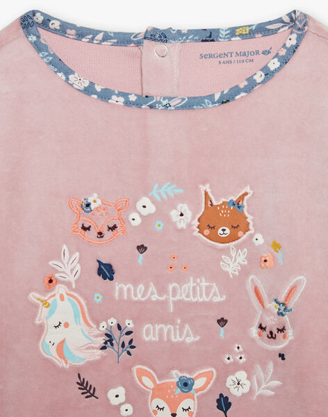 Ensmble pyjama T-shirt et pantalon en velours DOUPETTE / 22H5PFW3PYJ303