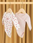 Lot de 2 bodies en coton bio bébé fille DORLANE / 22H0NF11BOD307