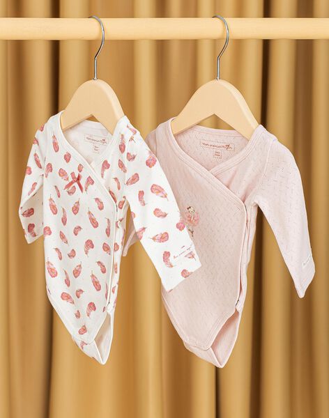 Lot de 2 bodies en coton bio bébé fille DORLANE / 22H0NF11BOD307