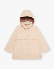 Manteau à capuche café au lait DRAPETTE / 22H2PFG1IMPI820