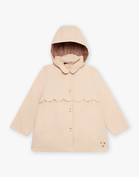 Manteau à capuche café au lait DRAPETTE / 22H2PFG1IMPI820