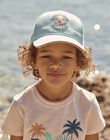 Casquette turquoise en twill à motif dinosaure FLUBEACHAGE / 23E4PGQ1CHA205