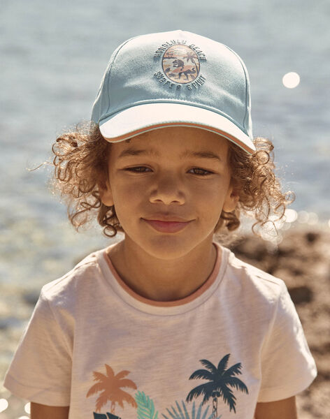 Casquette turquoise en twill à motif dinosaure FLUBEACHAGE / 23E4PGQ1CHA205