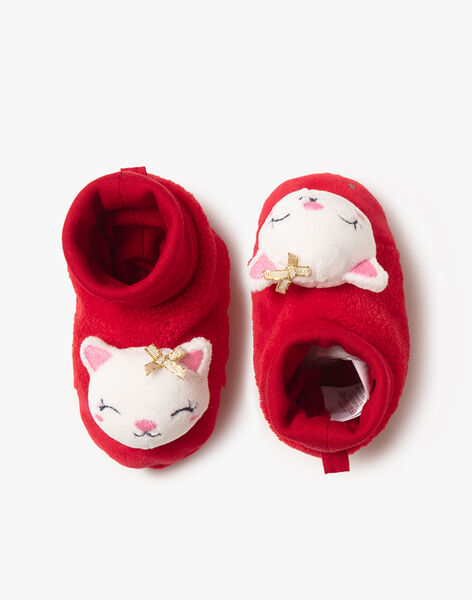 Chaussons Rouge Velours Bebe Fille Chaussures Bebe Sergentmajor