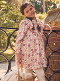Robe imprimé fleuries avec volants aux épaules et manches longues Fille NIVOLETTE / 25H2PFL2ROB001