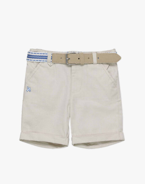 Bermuda Beige En Toile Et Ceinture Bebe Garcon Bermuda Et Short Bebe Sergentmajor