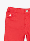 Pantalon en tubique rouge FAKIAN / 23E1BGC2PAN410