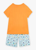 Pyjama orange et bleu à motifs monstres enfant garçon CAMONAGE / 22E5PG56PYJ400