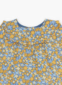 Robe à volants bleu marine à fleurs FABETTY / 23E1BF81ROB070