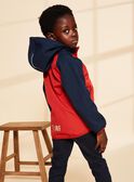 Blouson rouge à capuche FRAPOLAGE / 23E3PG52BLO713