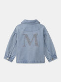 Veste en jean brodée « M » dans le dos MIJACKETTE / 25E2PF91VESP272