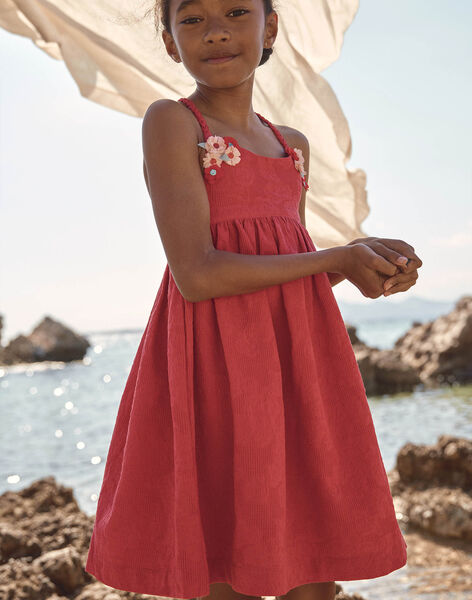 Robe coquelicot à animation fleuri FLUTETTE / 23E2PFQ2RBSF505